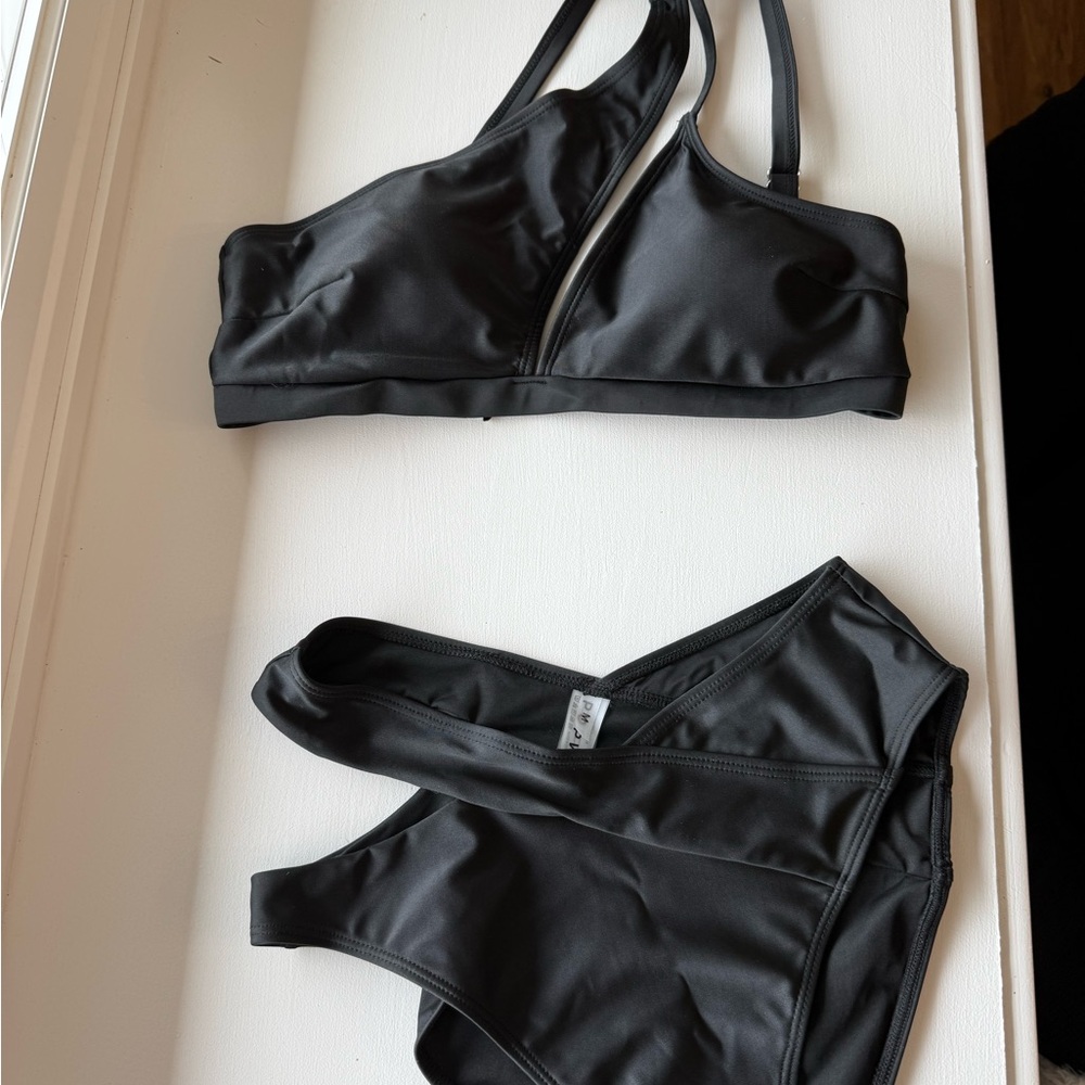 Black Asymmetrical Bikini NWOT - Picture 2 of 4